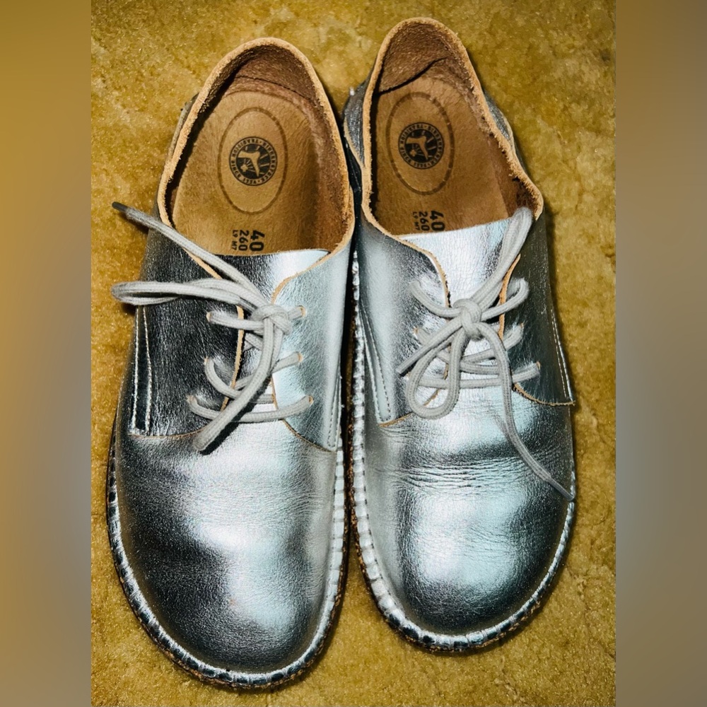 Birkenstock Silver Flats